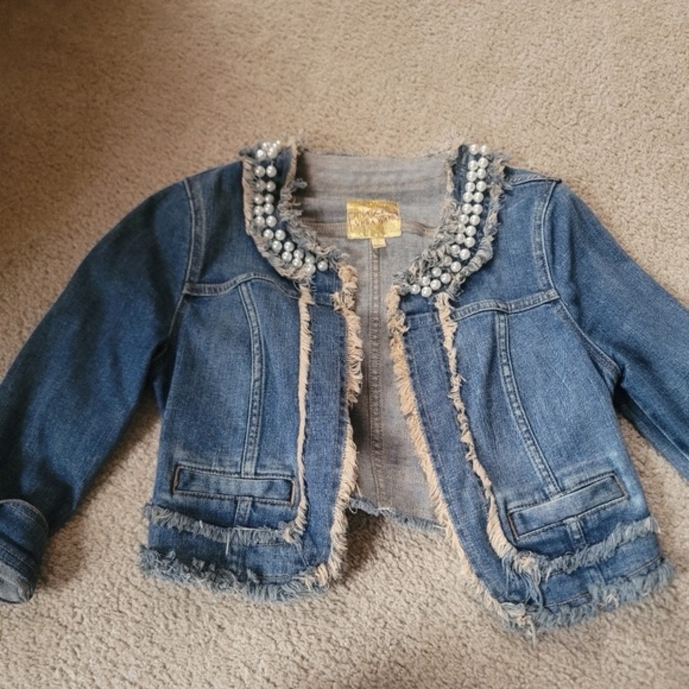 Princess Vera Wang Crop Denim Jacket